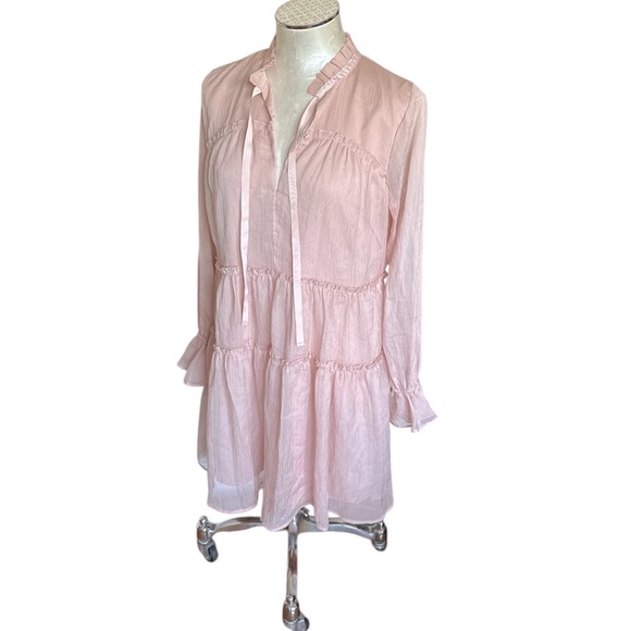 Who What Wear Women’s Dress long sleeves color blush pink size Small Like New - Picture 1 of 15